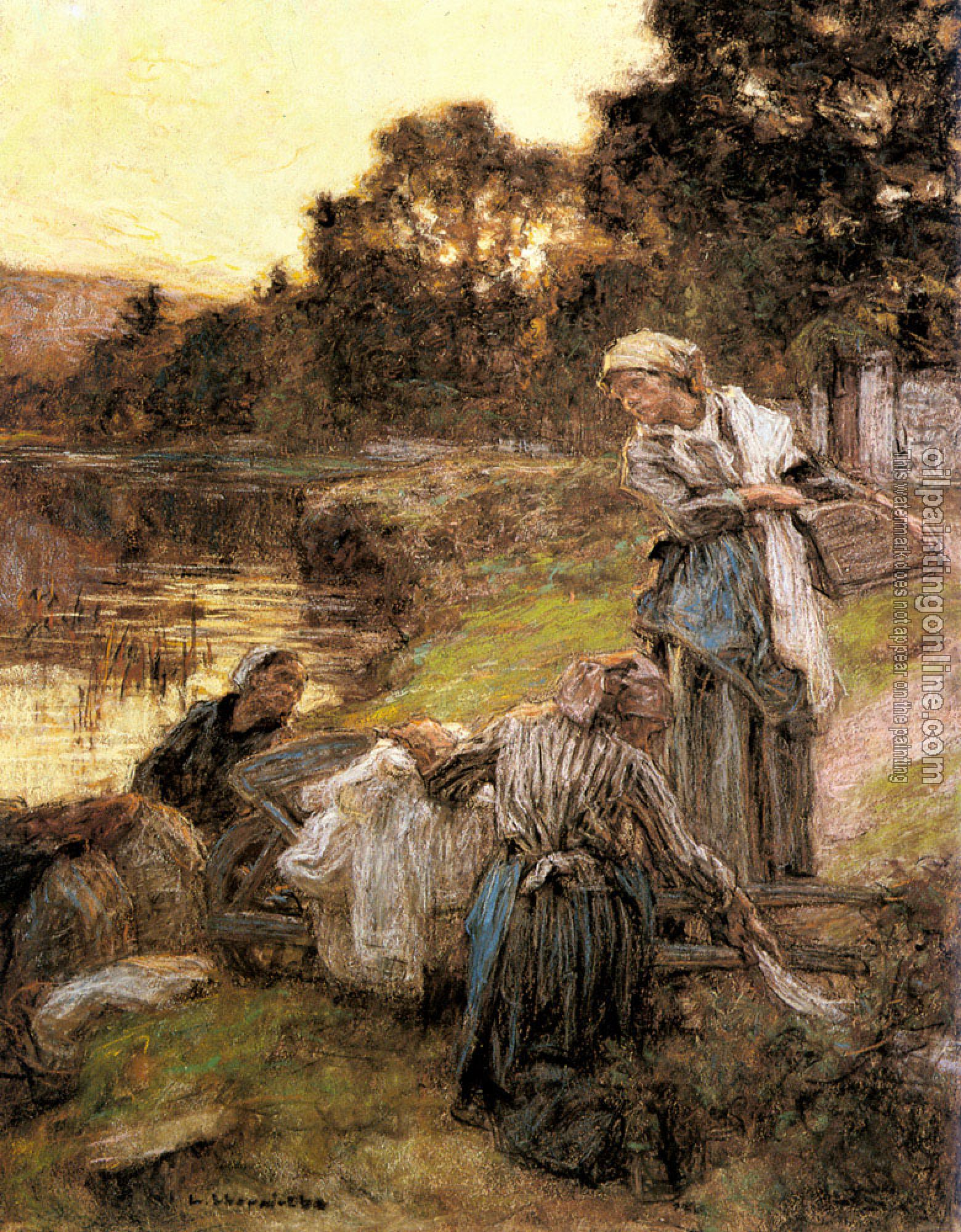 Lhermitte, Leon Augustin - Washerwomen by the Banks of the Marne